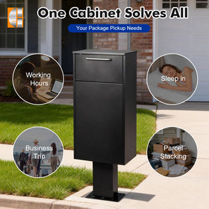 Boîte aux lettres et à colis extérieure autoportante en acier galvanisé avec fonctions antivol et imperméables, capacité de 38 L pour jardin et usage domestique - Product Image 2