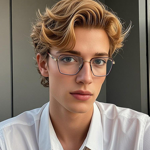 Montures optiques anti-lumière bleue en métal 2025 pour hommes, styles classiques d'affaires, montures de lunettes de mode, montures de lunettes - Product Image 3