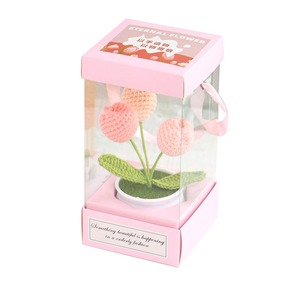 Caja de Regalo para el Día del Maestro con Plantas de Tulipanes Tejidas a Mano, Flores Simuladas de Hilo, Hechas a Mano y Personalizadas - Product Image 5