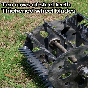 Handgeführtes Jätgerät auf Rädern, Manganstahl, gezahntes Rad mit breiter Klinge für Garten, Einfahrt und Gehweg zum Jäten - Product Image 5