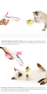 Köpekler ve kediler için OEM ODM interaktif plastik tüy oyuncak silah çevre dostu klasik animasyon Teaser <span class=keywords><strong>Pet</strong></span> oyuncak - Product Image 5