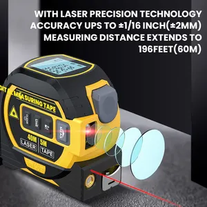 3-в-1 многофункциональная лазерная рулетка, лазерный измеритель расстояния