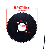 40T 58T 60T 65T 75T Pignon de roue arrière 428 pour 49cc ATV Dirt Pit Bike Moto ATV Quad Scooter