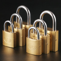 Serrure de porte de sécurité universelle de style chinois ancien, cadenas en acier inoxydable, antivol, petit modèle en cuivre pur 0854