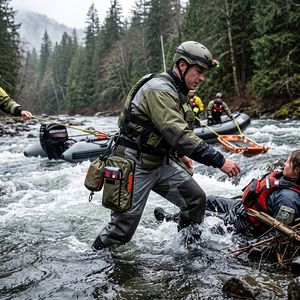 Traje <span class=keywords><strong>de</strong></span> Rescate Personalizado OEM Impermeable Ligero Trilaminado con Protección <span class=keywords><strong>de</strong></span> Rodilla <span class=keywords><strong>de</strong></span> Kevlar y Sellado <span class=keywords><strong>de</strong></span> Muñeca/Cuello SI-TECH en <span class=keywords><strong>el</strong></span> Pecho - Product Image 5