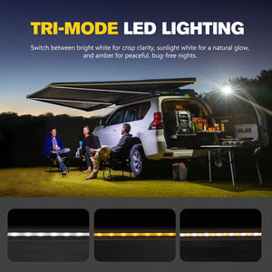 Bunker Industry Quick Setup Uitbreidbaar 180 Graden Auto Zijluifel Waterdichte Vrijstaande Auto Zijluifel Voertuig Luifel - Product Image 4