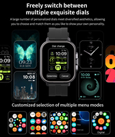 Layar HD IPS 2,01 inci, Smartwatch 2 in 1, Earbuds TWS, Pelacak Kebugaran Silikon, Monitor Detak Jantung, Pedometer, Magnetik Persegi