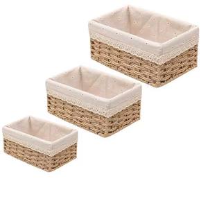 Handwoven Paper <b>Rope</b> Eco-Friendly Rectangle <b>Storage</b> <b>Basket</b> for Home Organization & Decoration - Product Image 2