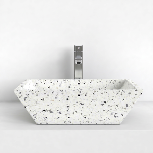 Modern Luxury Terrazzo Bathroom Sink Solid Surface Vanity Basin Home Hotel Matte Finish Artificial Stone Wash Malaysia DS-1053A - Product Image 1
