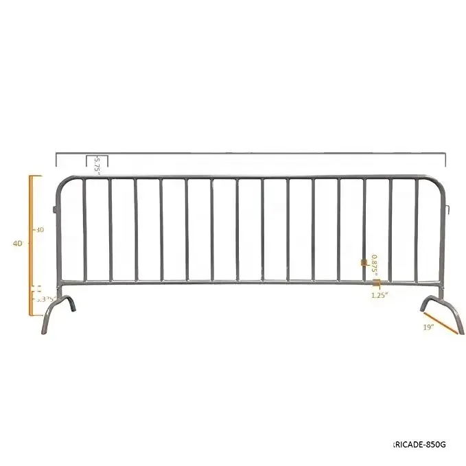 Fußgänger Temporäre Crowd Control Barrieren Tragbarer Metall zaun für Crowd Control Barrieren Crash Barrikade