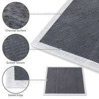 Protège-matelas jetables en charbon de bambou PE pour l'apprentissage de la propreté, avec neutralisation des odeurs, écologiques, imperméables et anti-fuites