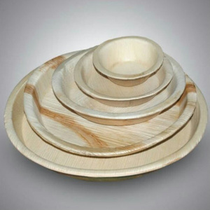 Platos de Hoja de Areca Resistentes al Agua, Vajilla Desechable Natural y Compostable para Servir Alimentos Picantes y Jugosos - Product Image 4