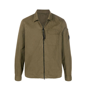 Nuova <span class=keywords><strong>Giacca</strong></span> da Lavoro da Uomo con Tasca sul Petto, Orlo Curvo, 100% Cotone, <span class=keywords><strong>Verde</strong></span>, con Doppia Cerniera - Product Image 5