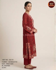 Most Selling Women <b>Kurti</b> Stylish Fabric Ethnic Wear <b>Kurti</b> For Daily Wear Casual And Office Use Available At Export Price - Product Image 2