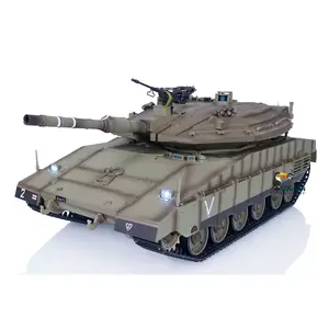 恒隆1/16 RC坦克3958 IDF TK7.0梅卡瓦MK IV金属驱动齿轮箱坦克桶反冲360旋转模型陆军玩具