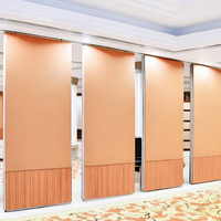 Cloison mobile en bois pliable, design moderne, insonorisée, coulissante, pour restaurant ou salle d'exposition