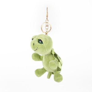 Venta al por mayor de fábrica, llavero de Animal de peluche de dibujos animados, juguete de peluche, tortuga verde menta, regalos de algodón de 4 pulgadas QF - Product Image 2