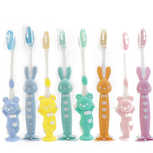 Juego de cepillos de dientes de silicona al por mayor para bebés y niños pequeños, paquete de 4, cepillos de dientes de cerdas suaves para entrenamiento - Product Image 3