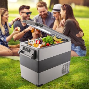Refrigerador pequeño, caja fría, caja calentadora/45 L, refrigerador para coche, 12/24V (CC), 110-240V (CA), <span class=keywords><strong>Mini</strong></span> nevera, congelador, Coche - Product Image 1
