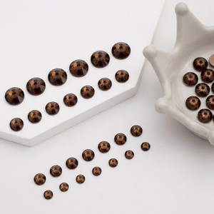 Espresso 6mm Mocca Epoxidharz Flache Rückseite Mittelloch Strass-Perlen Diamant-Charm Schmuckzubehör Boxverpackt YAXI - Product Image 5