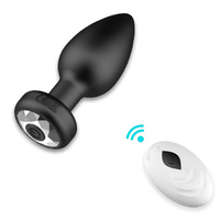 Vibrateur anal en silicone de qualité alimentaire, noir, étanche, rechargeable par USB, 10 fréquences, télécommande, jouet sexuel, très vendu