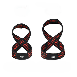 Correas de Levantamiento de Pesas de Algodón Acolchadas para Entrenamiento, Powerlifting, Gimnasio, Levantamiento de Pesas, con Logotipo Personalizado, Diseño de Figura 8, Alta Elasticidad - Product Image 3