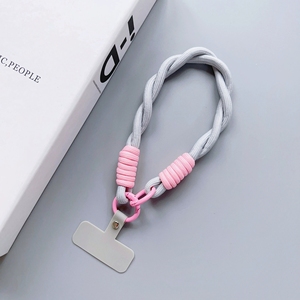 Phong cách Tinh khiết màu sắc điện thoại di động chống mất dây Đeo vòng đeo tay dệt Keychain trường hợp điện thoại quyến rũ ngắn dây đeo nylon - Product Image 5