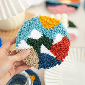 Kit <span class=keywords><strong>de</strong></span> manualidades DIY con aguja <span class=keywords><strong>de</strong></span> punch y juego <span class=keywords><strong>de</strong></span> posavasos, para bordado <span class=keywords><strong>de</strong></span> <span class=keywords><strong>punto</strong></span> <span class=keywords><strong>de</strong></span> <span class=keywords><strong>cruz</strong></span> con diseño floral, duradero, para arte y alivio del estrés - Product Image 2