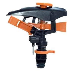 Aspersor de Jardín Automático con Engranaje de 360 Grados, Material PP Naranja-Rojo, Boquillas de Pulverización para Riego de Césped - Product Image 2