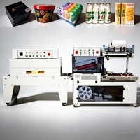 Machine de découpe et de scellage automatique en L pour films POF, PVC, PP, pour emballage thermorétractable de boîtes et bouteilles de parfum et cosmétiques