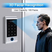 Lettore di Impronte Digitali con Rilevamento del Palmo della Mano, Controllo Accessi IP67 Impermeabile, in Lega di Zinco, Anti-vandalismo, Standalone, Wiegand, Archiviazione Cloud, Touchscreen