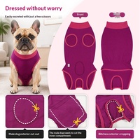 Nouvelle tenue de récupération post-stérilisation pour chien 2026 en coton péruvien ultra-fin avec boucles horizontales, anti-morsure, pour cicatrisation post-opératoire, modèle Europe