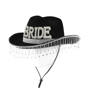 Sombrero <span class=keywords><strong>de</strong></span> Vaquera SOLPOP para Novia con Borlas <span class=keywords><strong>de</strong></span> Diamantes <span class=keywords><strong>de</strong></span> Imitación, Ideal para Despedidas <span class=keywords><strong>de</strong></span> <span class=keywords><strong>Soltera</strong></span> y Fiestas <span class=keywords><strong>de</strong></span> Boda - Product Image 5