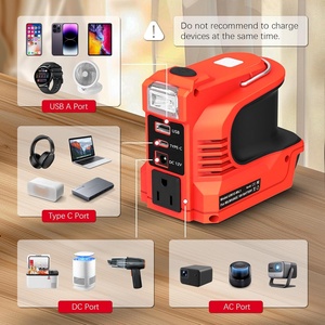 Convertisseur de puissance 220W pour batterie Milwaukes <span class=keywords><strong>18V</strong></span>, alimentation électrique, convertit DC <span class=keywords><strong>18V</strong></span> en 110V/220V, prise alimentée par batterie avec USB/Tpyc - Product Image 4