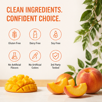 Multivitamine liquide OEM + Mangue Pêche pour la croissance des cheveux avec Biotine 10000mcg Favorise des cheveux plus épais et plus volumineux et une peau plus lisse pour les femmes