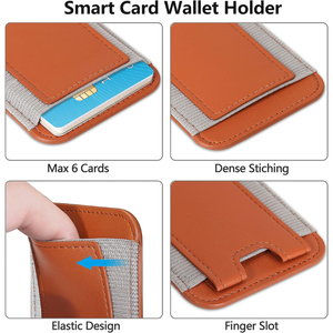 Portefeuille de téléphone en cuir PU fin avec logo OEM personnalisé, aimant puissant, ceinture élastique, porte-cartes de crédit, étui pour <span class=keywords><strong>iPhone</strong></span> - Product Image 2