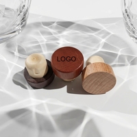 Bouchon en liège en forme de T avec capuchon en aluminium coloré et dessus en bois pour emballage de bouteilles de vin et de spiritueux – En stock, expédition rapide
