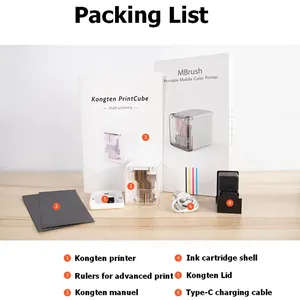 <span class=keywords><strong>Impresora</strong></span> de inyección de tinta de color de tatuaje de logotipo de código QR de etiqueta de mano inalámbrica portátil compatible con mini etiquetas de ropa de papel de piel <span class=keywords><strong>Kongten</strong></span> Mbrush - Product Image 6