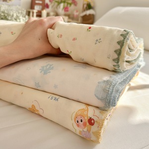 Nouvelle couverture en gaze double couche 100% coton, <span class=keywords><strong>fine</strong></span> et rafraîchissante pour l'été, pour enfants, en pur coton, pour climatisation, motif dessin animé et anime - Product Image 4