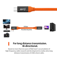 Cable Usb3.2 Gen2 de 7m PD100W Carga rápida 20Gbps Cámara de datos tipo C con todas las funciones de alta velocidad Cable de disparo en línea Enlace VR