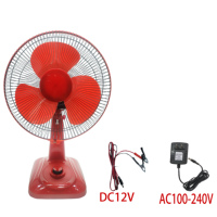 Ventilateur de table 12 pouces DC 12V à énergie solaire, économie d'énergie, pour extérieur, ventilateurs électriques AC/DC, vente chaude