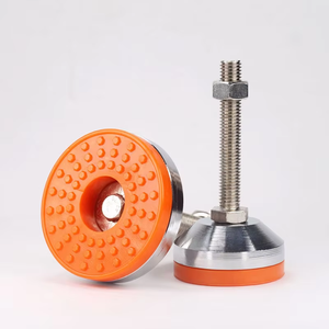 Pieds fixes solides en métal robuste Support antidérapant en caoutchouc jaune M12 M16 20 repose-pieds mécaniques réglables pour tables - Product Image 2