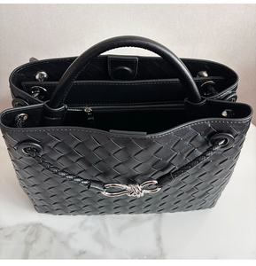 Borsa Intrecciata di Lusso in Vera Pelle per <span class=keywords><strong>Donna</strong></span>, <span class=keywords><strong>Grande</strong></span> Capacità, Nuova Borsa a Mano in Pelle Bovina, <span class=keywords><strong>Grande</strong></span> Borsa a Tracolla in Vera Pelle - Product Image 4