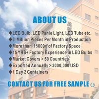 Ampoule LED SMD haute puissance avec ailettes, culot B22/E27, angle de faisceau de 180 degrés, blanc froid 6500K pour l'éclairage résidentiel et des entrepôts
