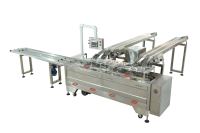 Machine à biscuits sandwich à deux voies à grande vitesse 2025 1000 pièces/min connectée à la machine à emballer à flux pour une utilisation en boulangerie