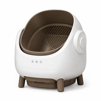 Bac à litière intelligent entièrement automatique en plastique, anti-éclaboussures, avec ramasse-crottes électrique, grande taille, toilette pour chat avec sable, facile à nettoyer