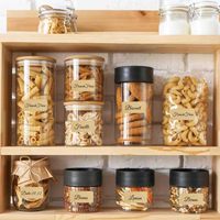 Étiquettes autocollantes en papier kraft découpées à la forme, emballées en rouleau, pour bouquets alimentaires et gâteaux