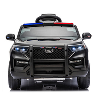 Voiture électrique pour enfants sous licence Ford Police Interceptor avec télécommande 12V, voiture de police électrique pour enfants