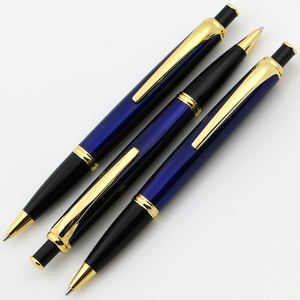 Stylo bille triangulaire en métal de bonne qualité, populaire, avec logo personnalisé - Product Image 1