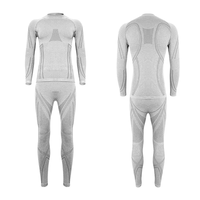 Sous-vêtements thermiques sans couture ajustés taille européenne pour le cyclisme en extérieur, tenue de base longue fonctionnelle pour l'entraînement et le sport